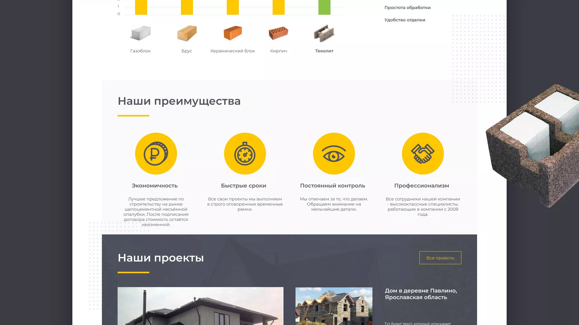 Создание сайта для строительной компании «ЭКОДОМ» в Воркуте