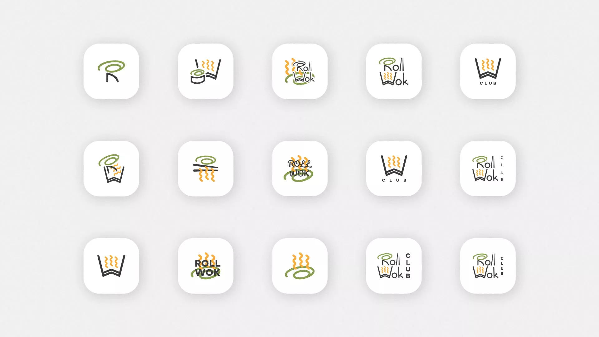 Разработка иконки приложения суши-бара «Roll Wok Club» в Воркуте